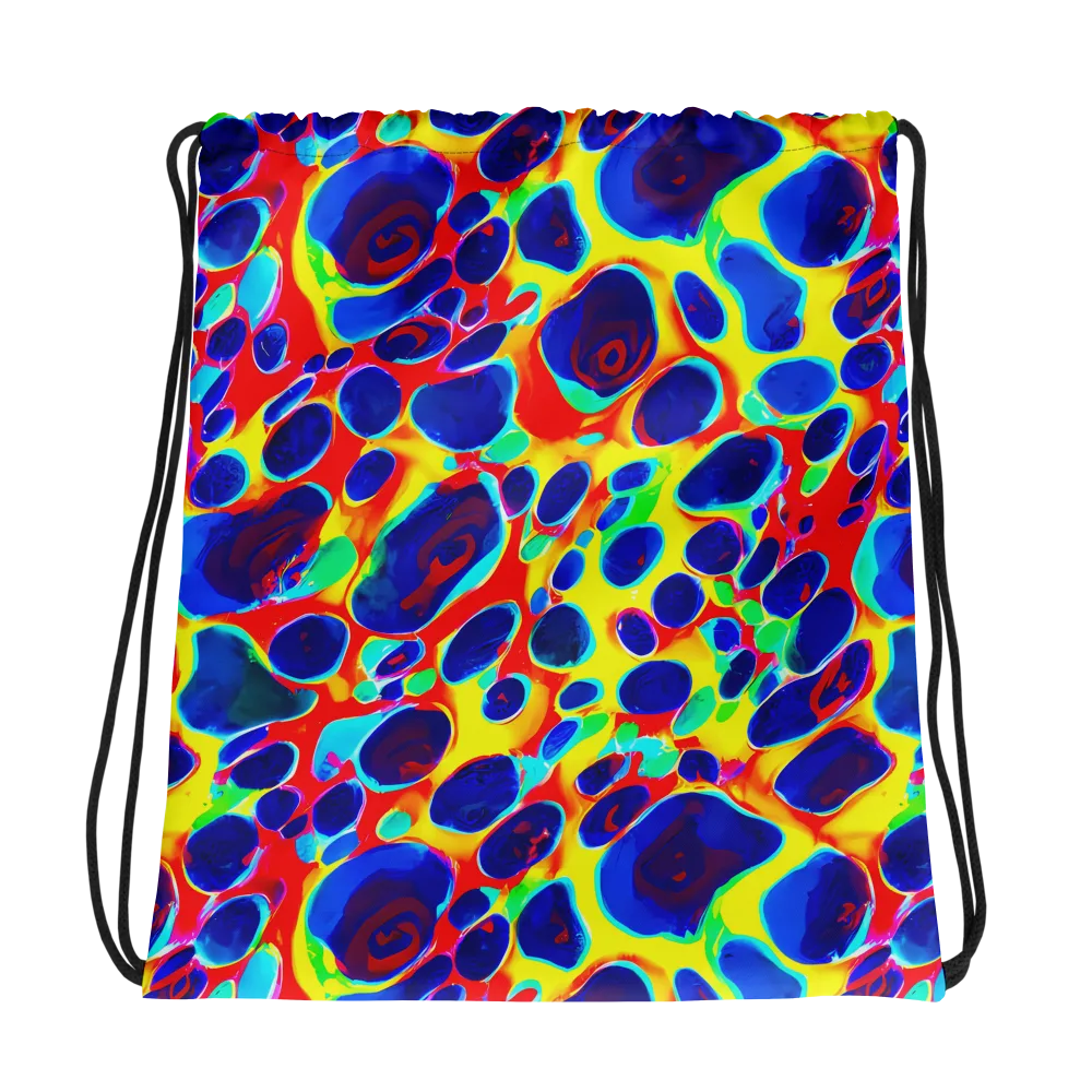 Electric Riverbed on Drawstring Bag — Photo
