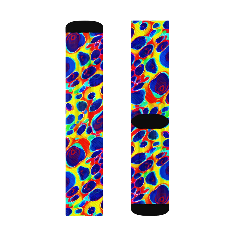 Electric Riverbed on Socks — Right Sock