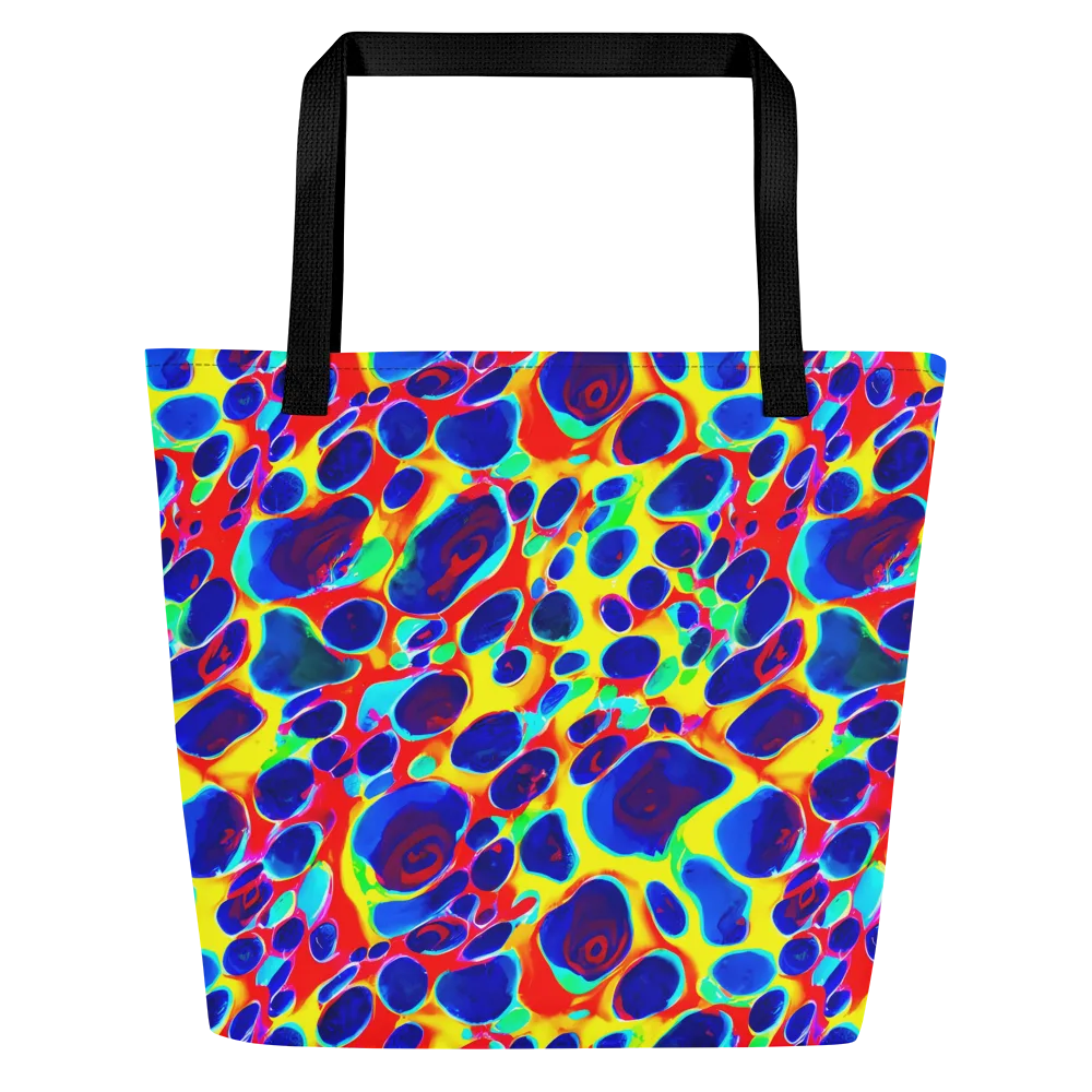 Electric Riverbed on Large Tote Bag W/ Pocket — Front
