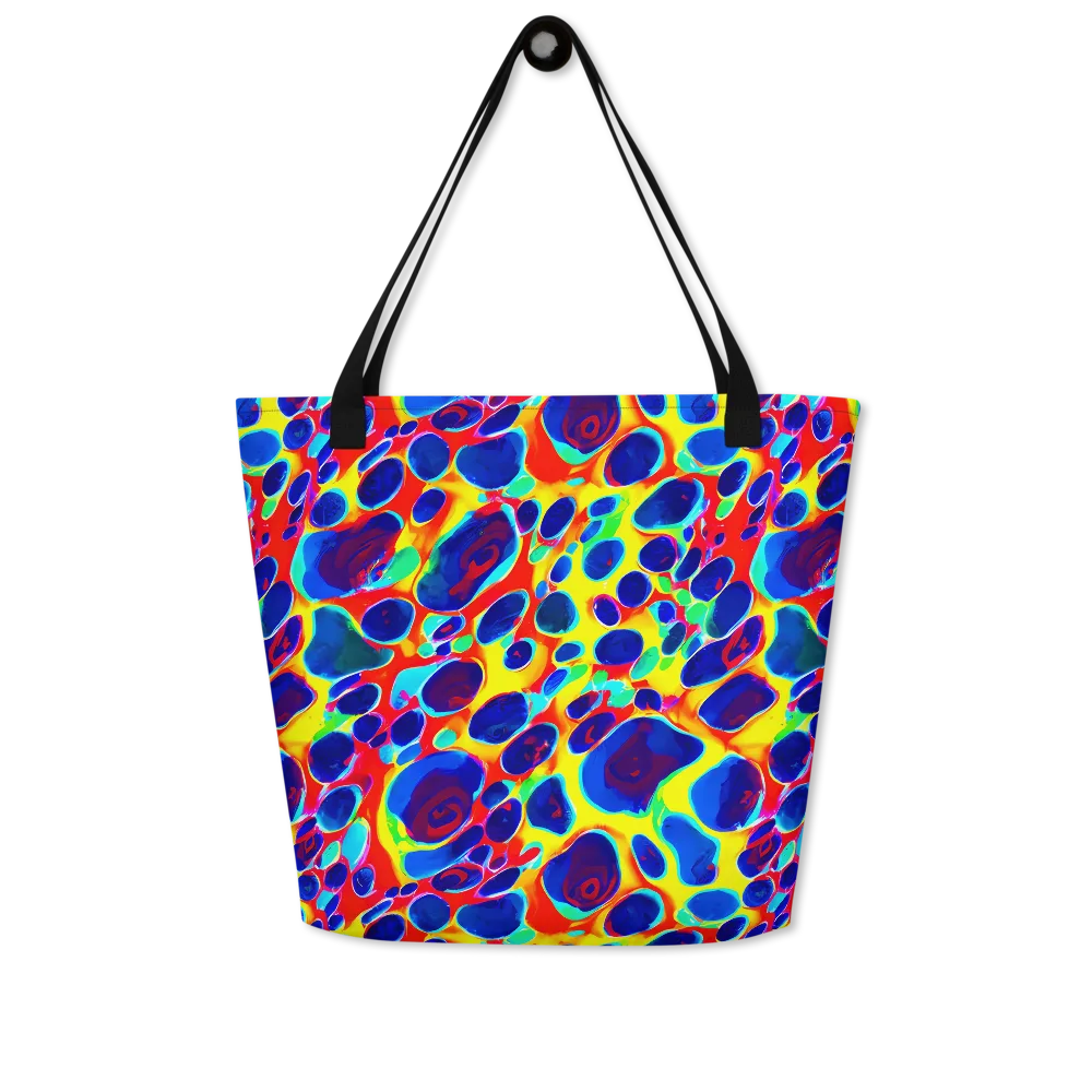 Electric Riverbed on Large Tote Bag W/ Pocket — Front