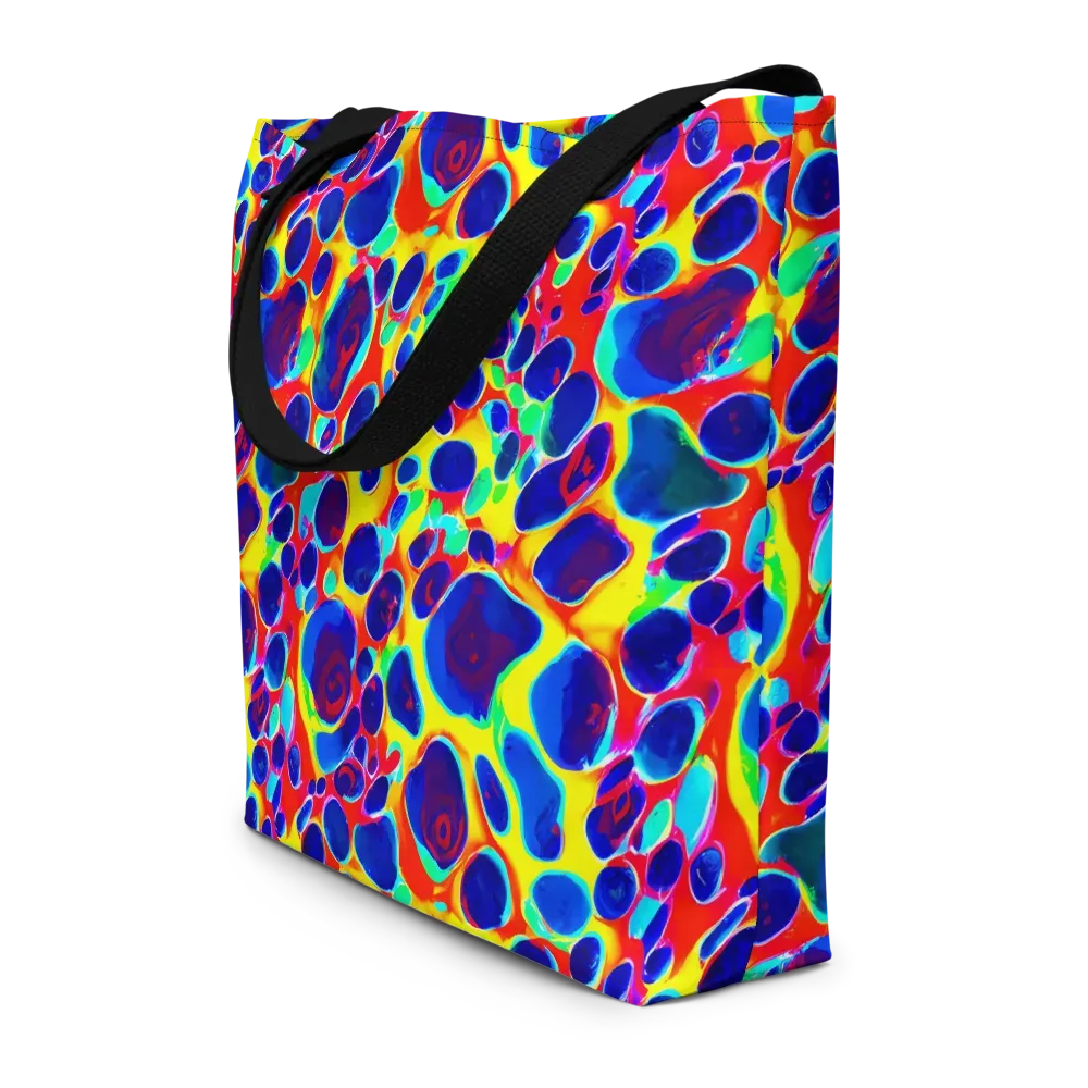 Electric Riverbed on Large Tote Bag W/ Pocket — Front