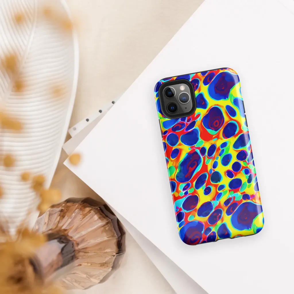 Electric Riverbed on Tough Case for iPhone® — Front