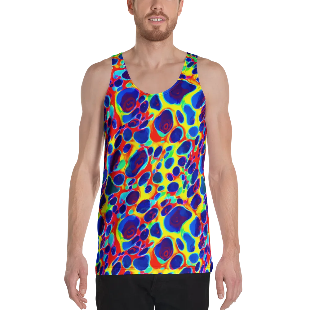 Electric Riverbed on Men's Tank Top — Front