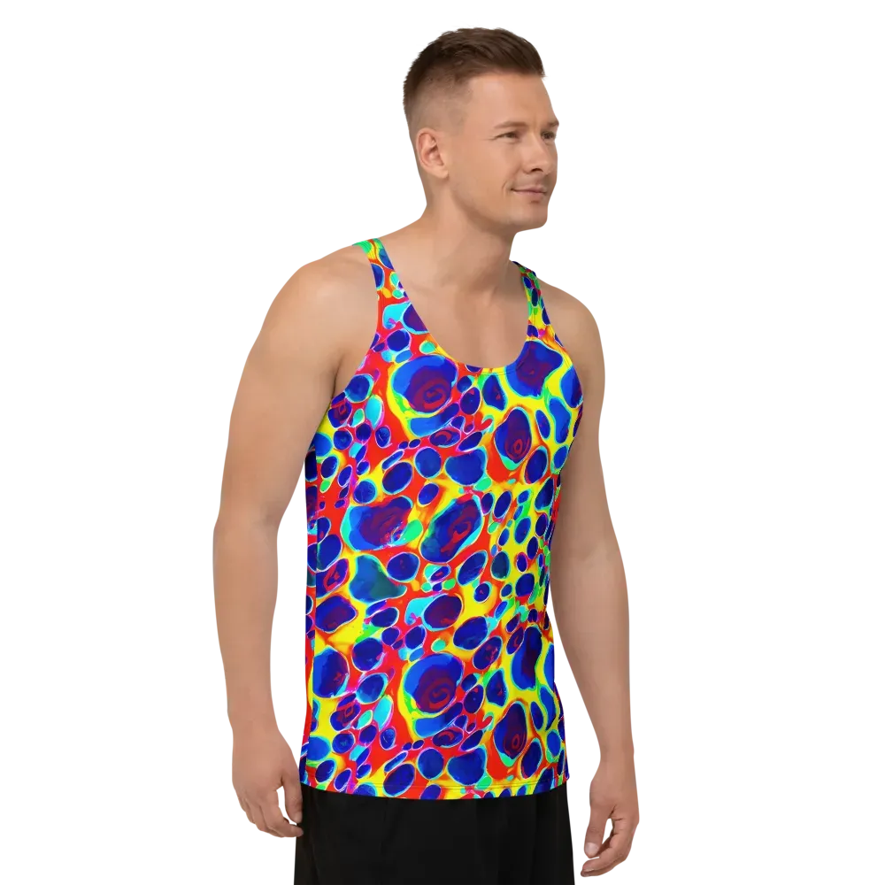 Electric Riverbed on Men's Tank Top — Right Front