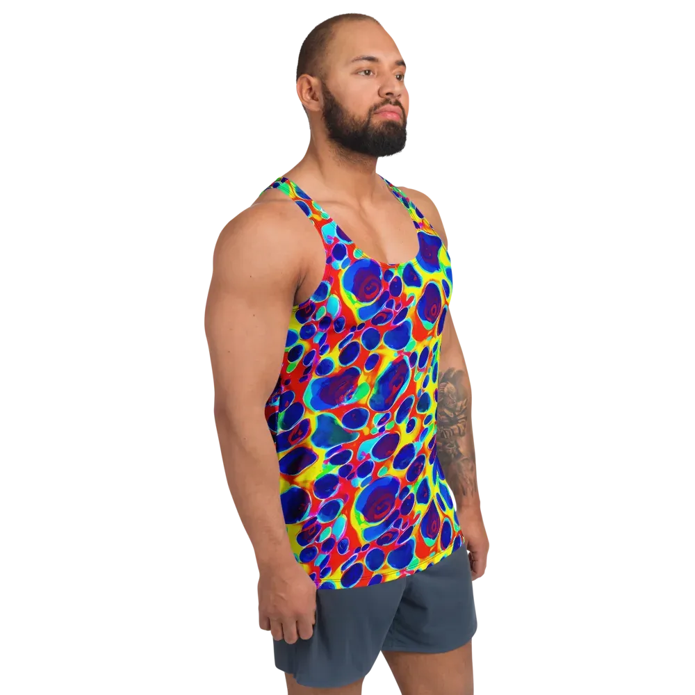 Electric Riverbed on Men's Tank Top — Right Front