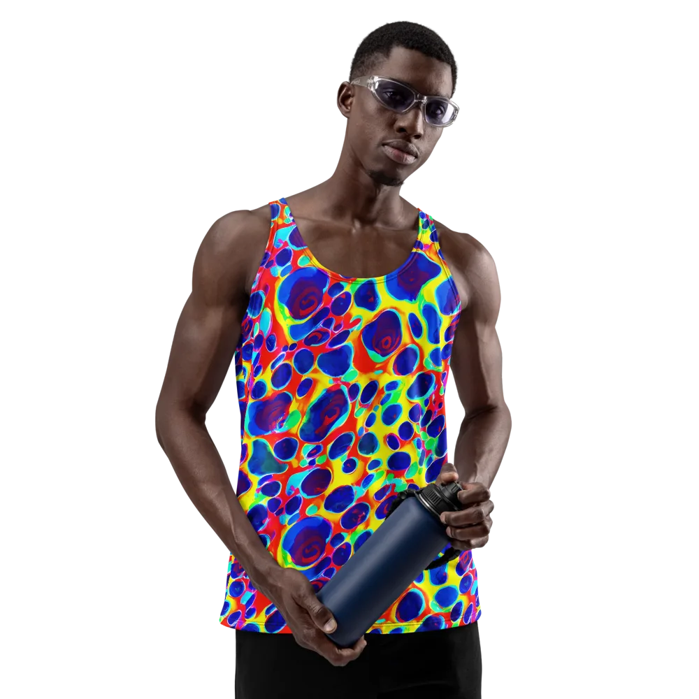 Electric Riverbed on Men's Tank Top — Front