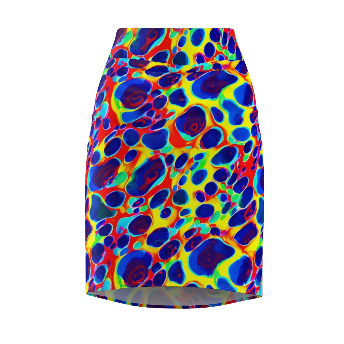 Electric Riverbed on Pencil Skirt — Front