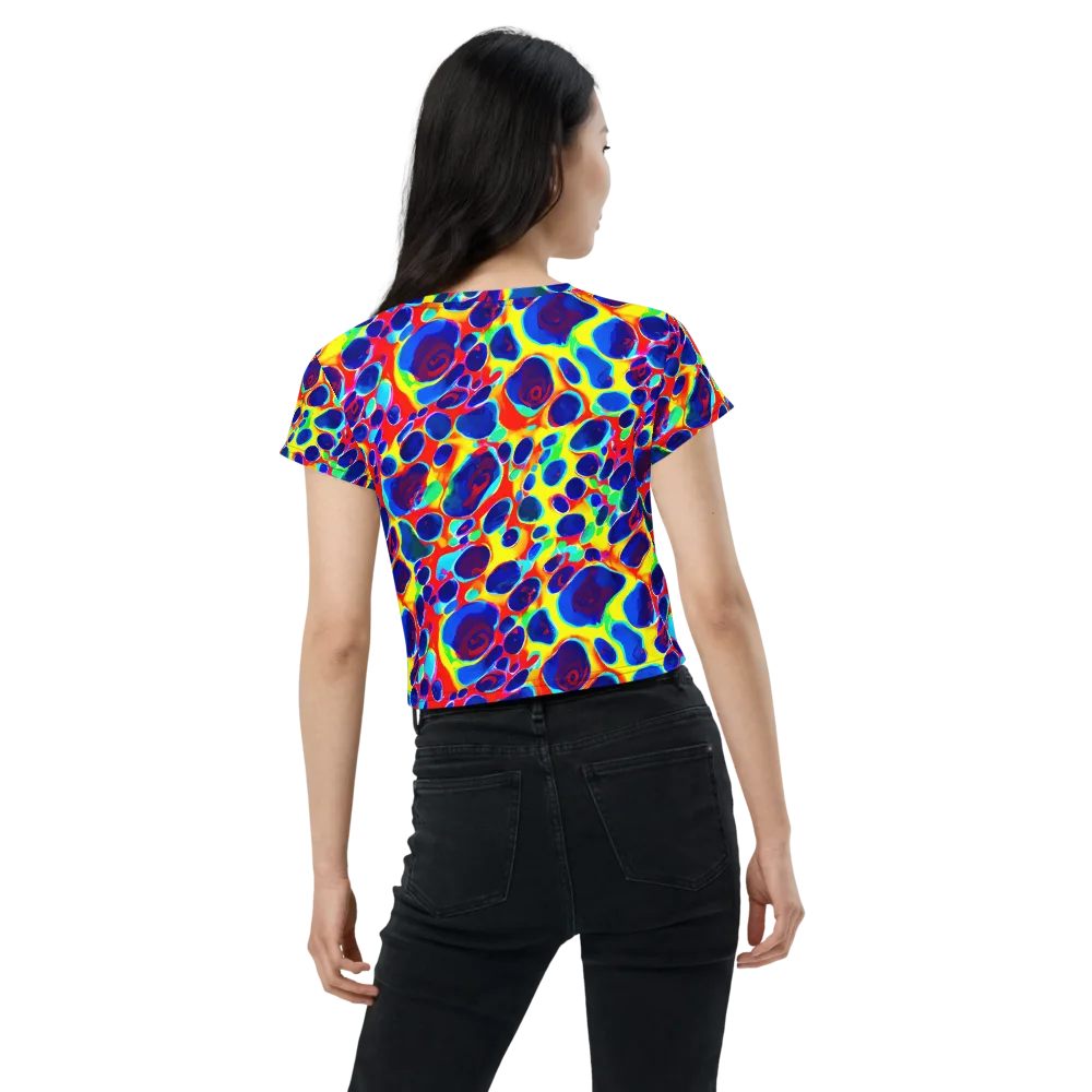 Electric Riverbed on Crop Tee — Back