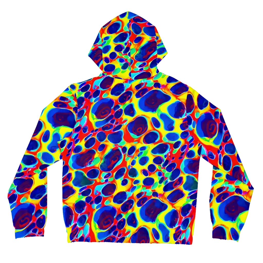Electric Riverbed on Women's Full-Zip Hoodie — Back