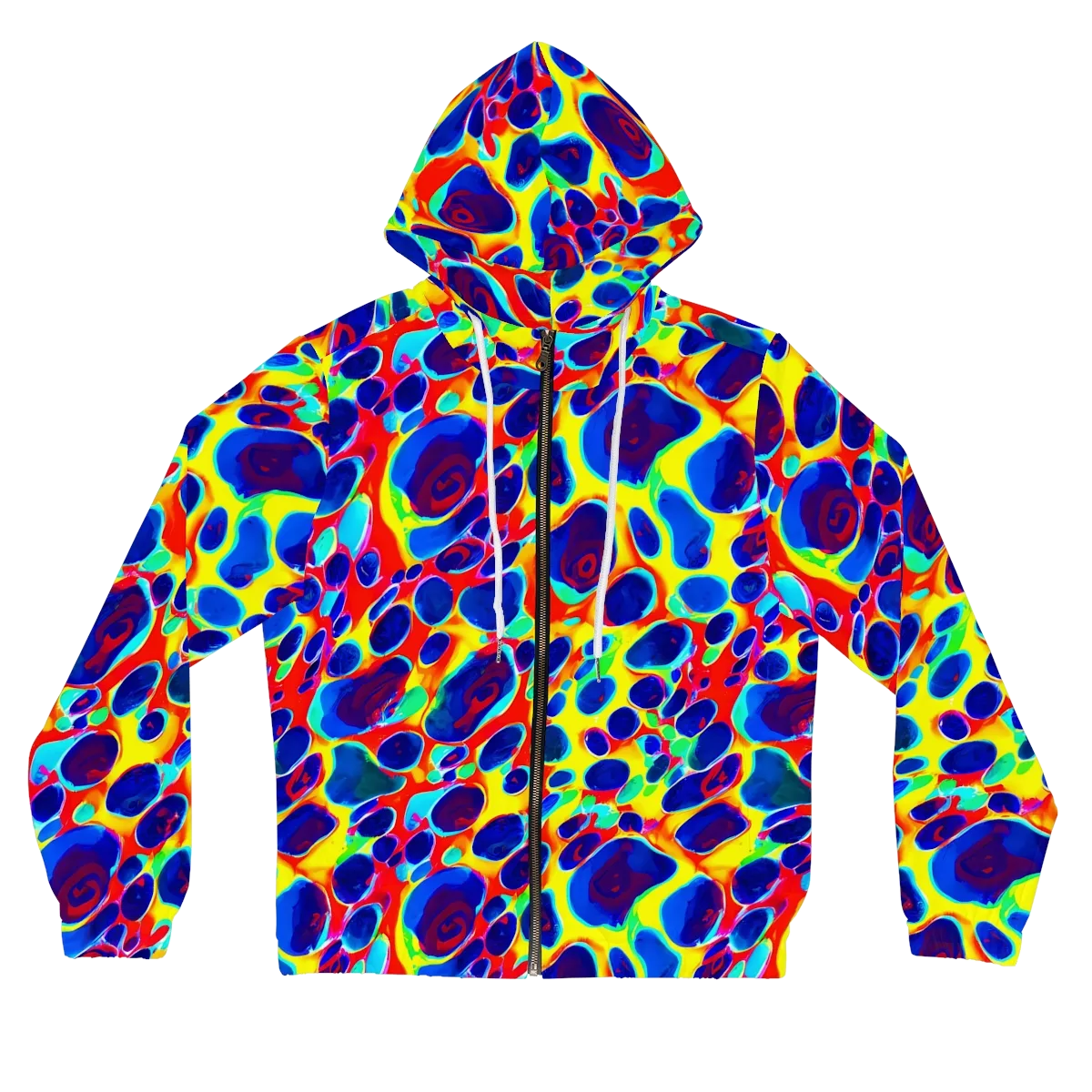 Electric Riverbed on Women's Full-Zip Hoodie — Front