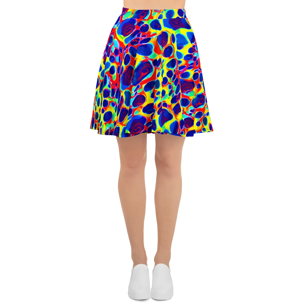 Electric Riverbed on Skater Skirt — Front