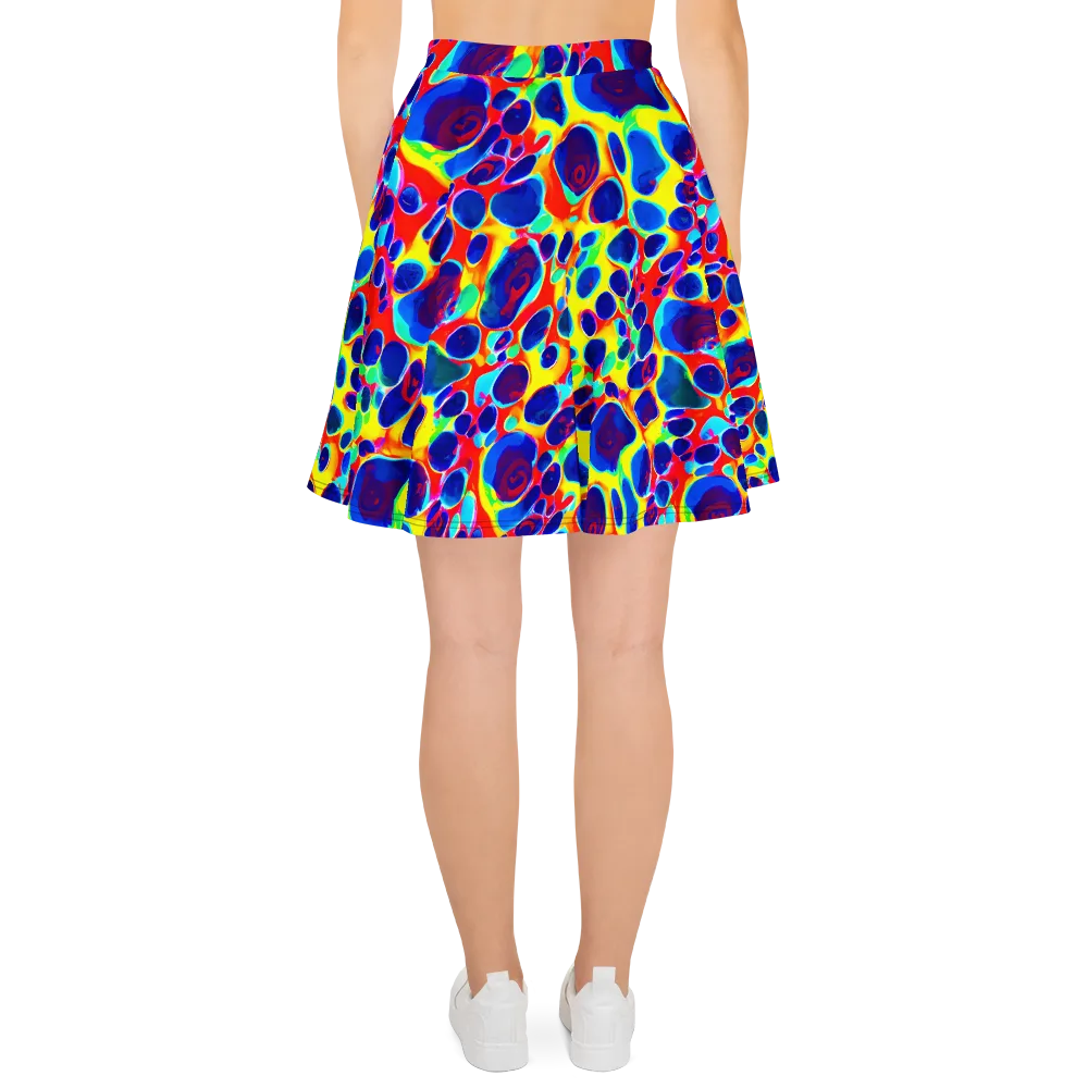 Electric Riverbed on Skater Skirt — Back