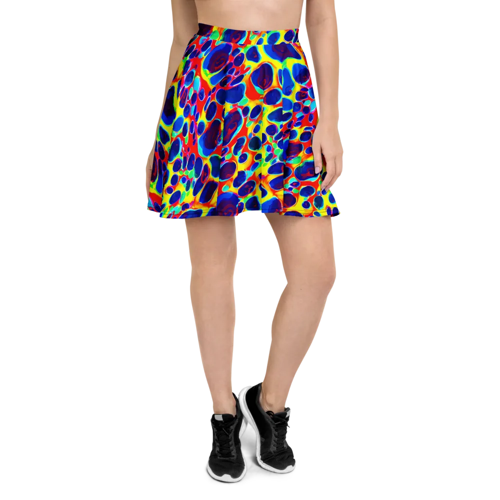 Electric Riverbed on Skater Skirt — Front