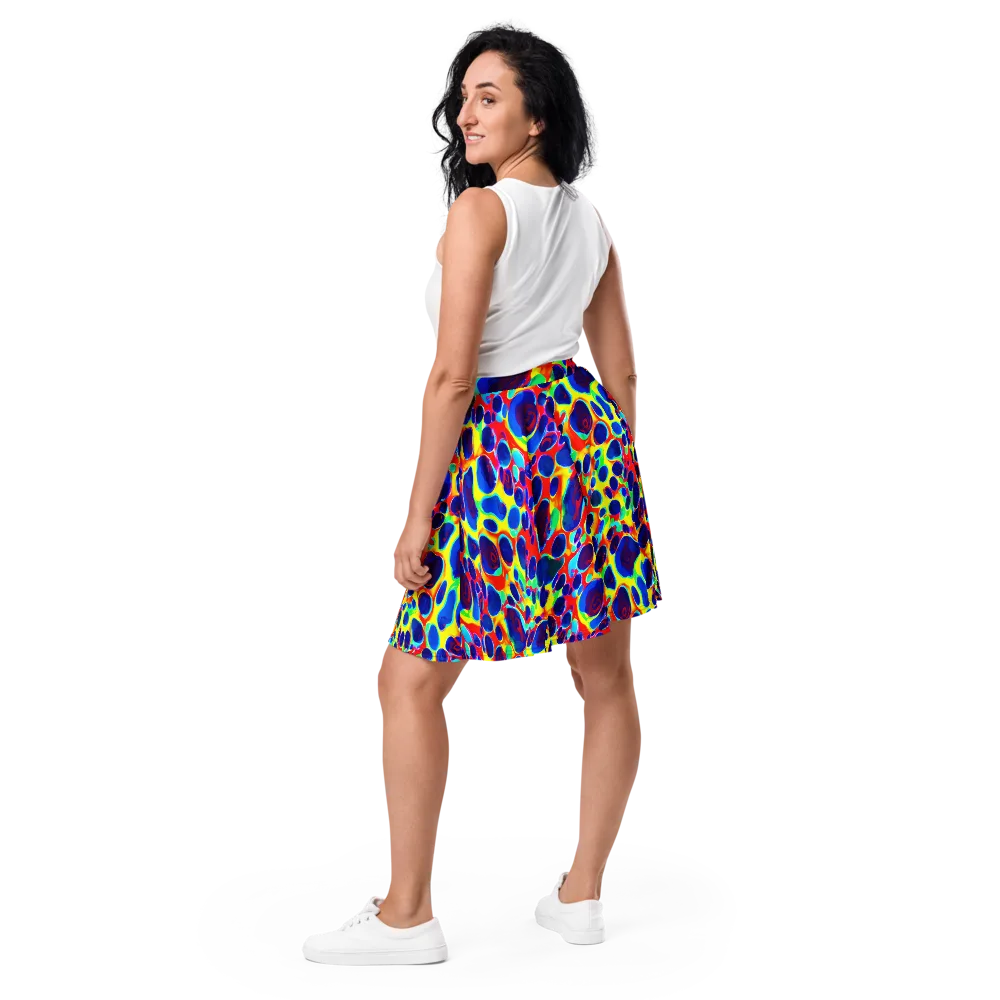 Electric Riverbed on Skater Skirt — Back