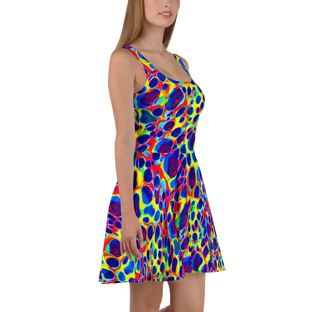 Electric Riverbed on Skater Dress — Right
