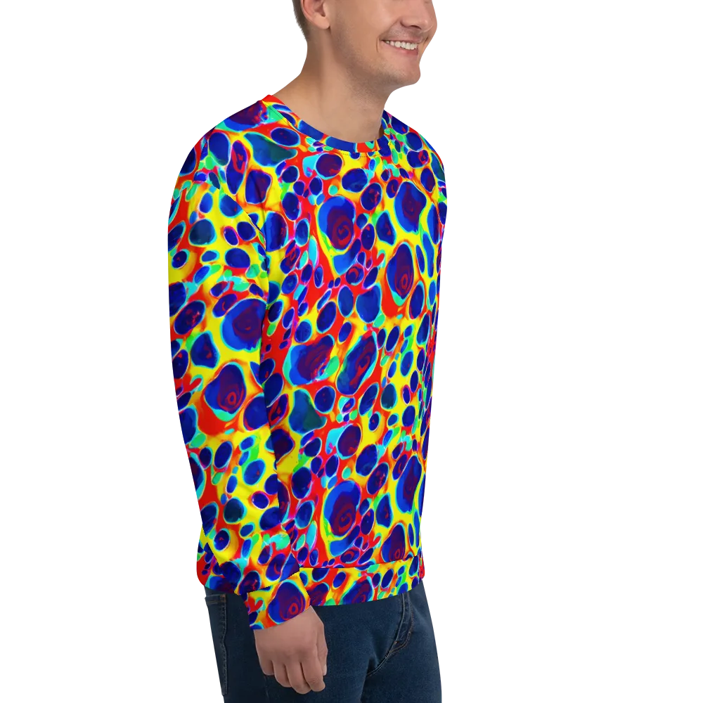 Electric Riverbed on Sweatshirt — Right Front