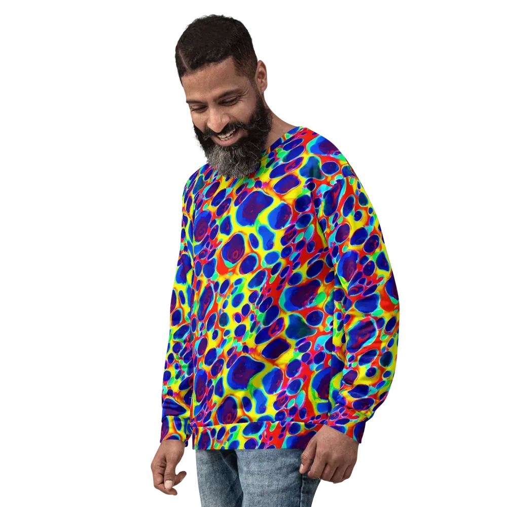 Electric Riverbed on Sweatshirt — Left Front