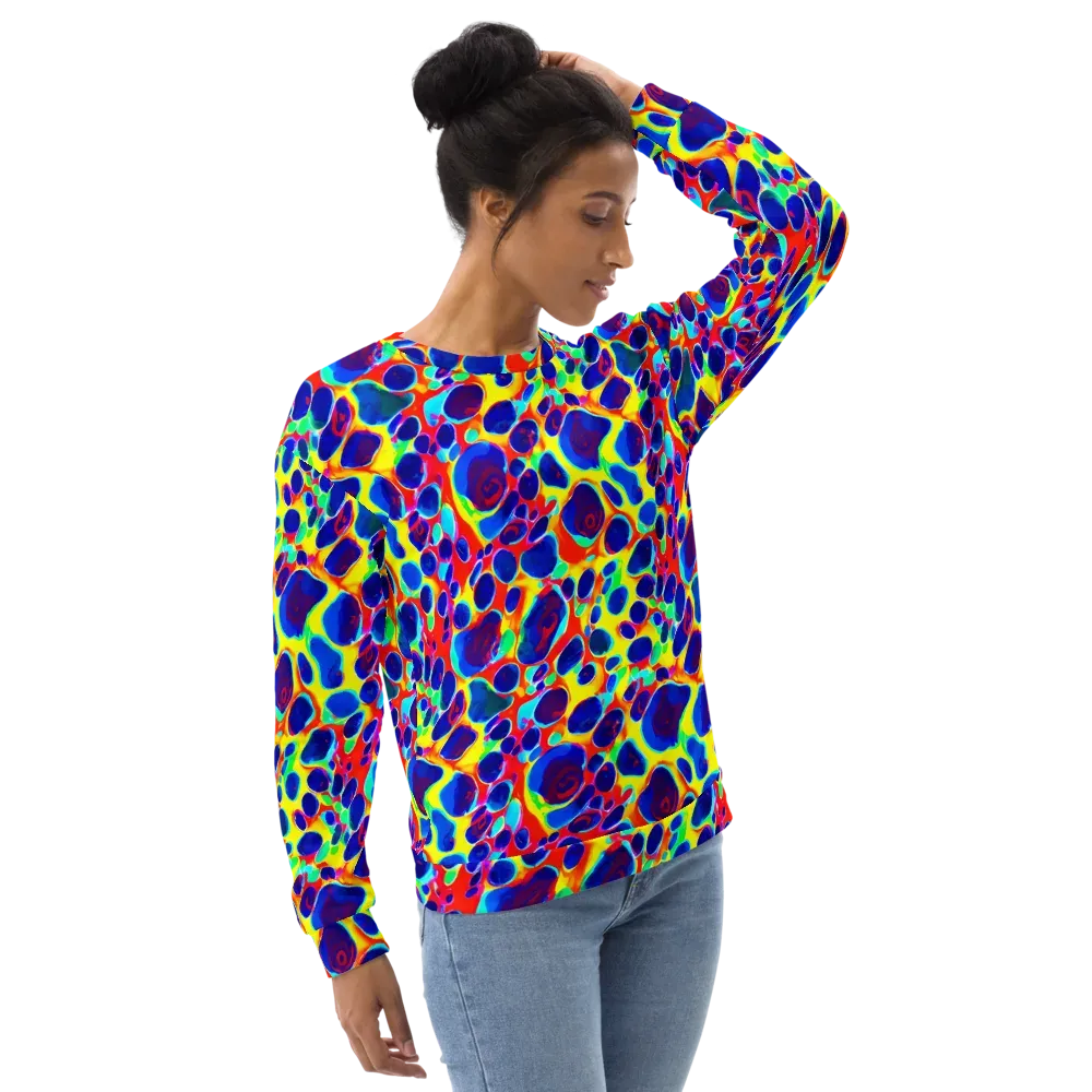 Electric Riverbed on Sweatshirt — Right Front