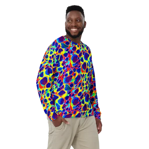 Electric Riverbed on a Sweatshirt