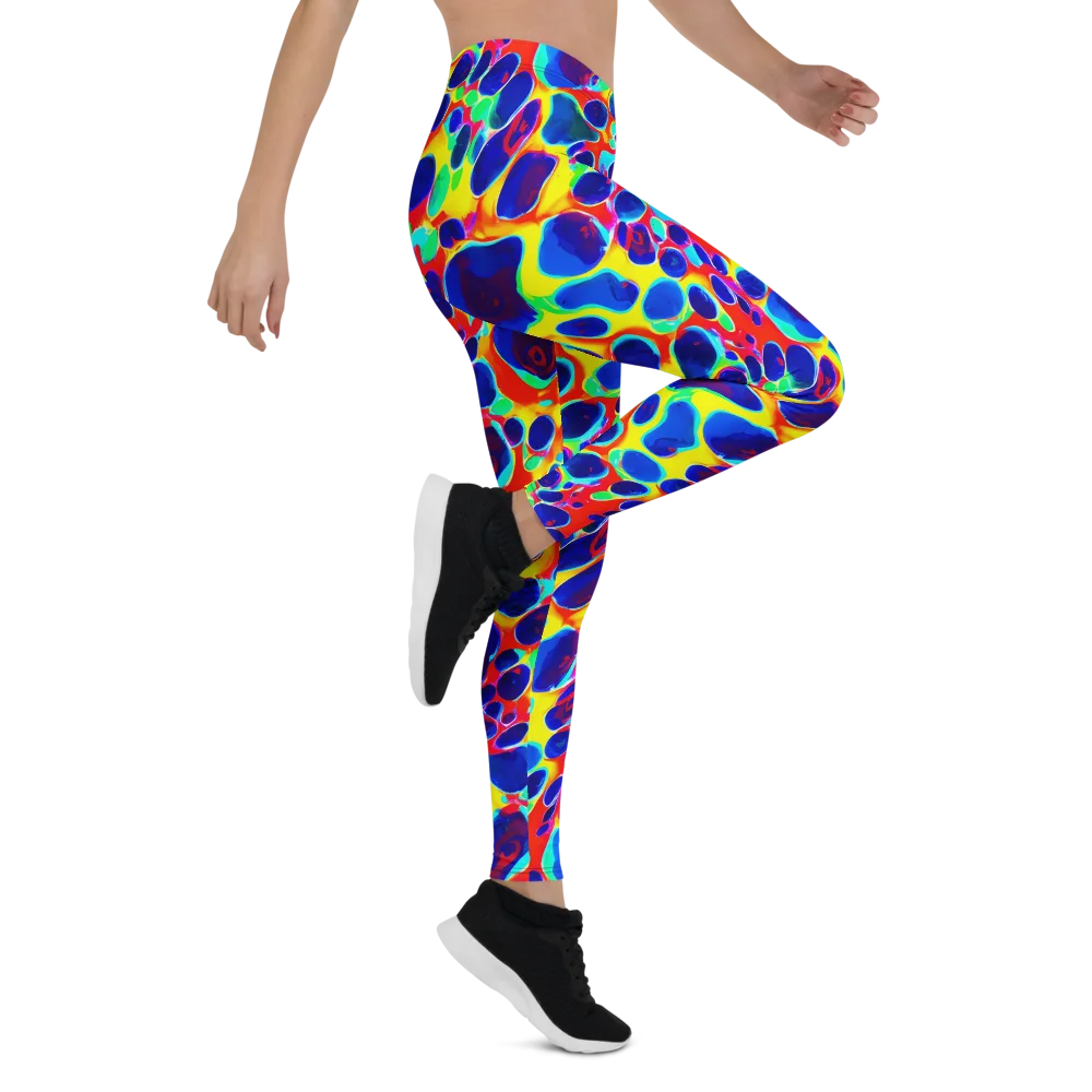 Electric Riverbed on Leggings — Right