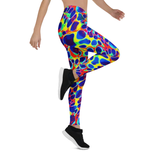 Electric Riverbed on a Leggings