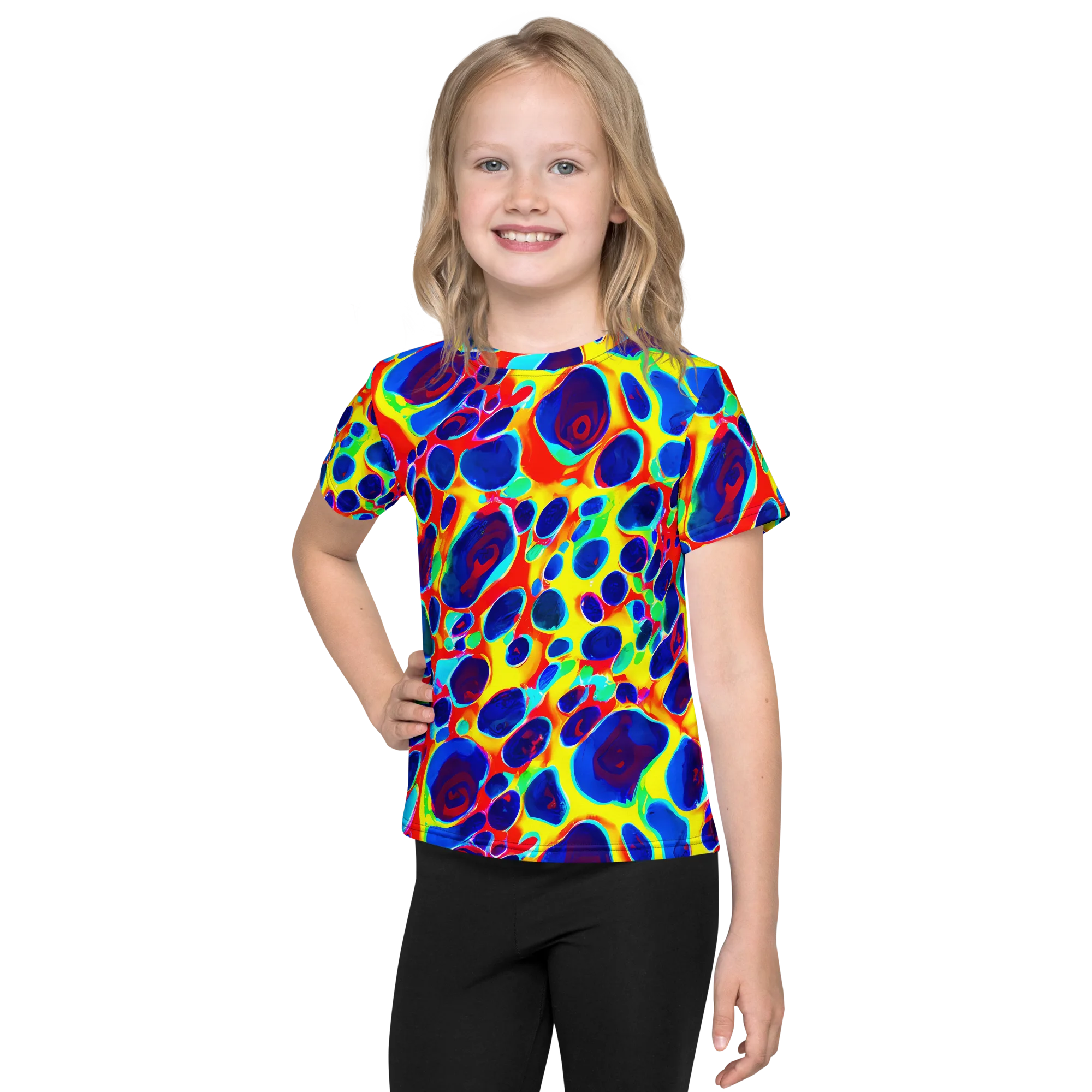 Electric Riverbed on Kids Crew Neck T-Shirt — Front