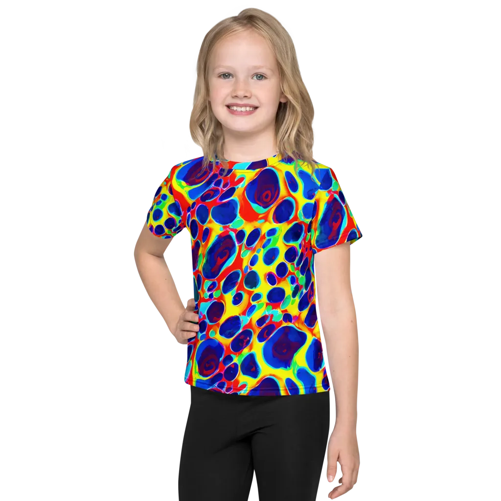 Electric Riverbed on Kids Crew Neck T-Shirt — Front