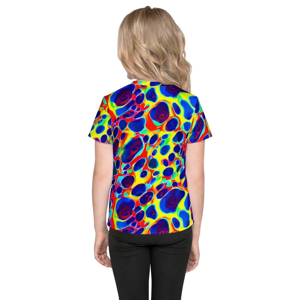 Electric Riverbed on Kids Crew Neck T-Shirt — Back