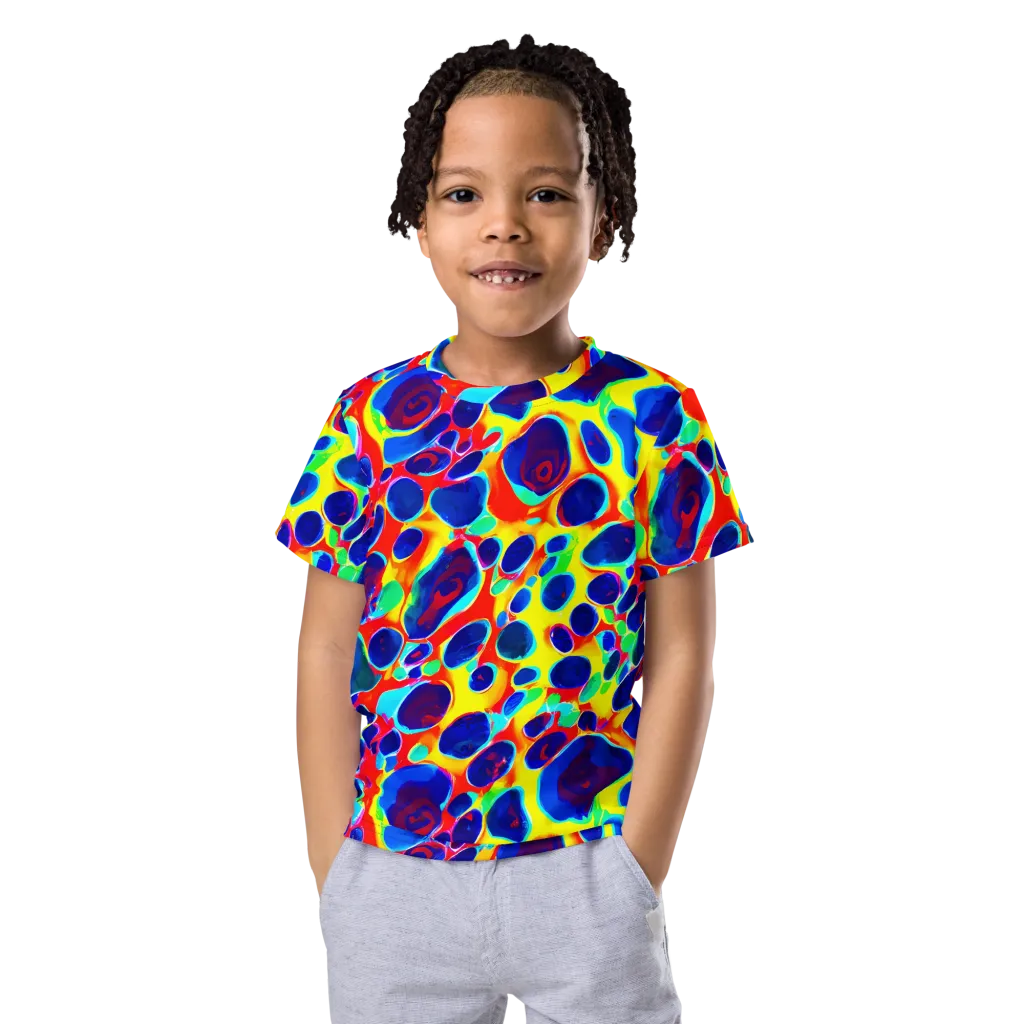 Electric Riverbed on Kids Crew Neck T-Shirt — Front