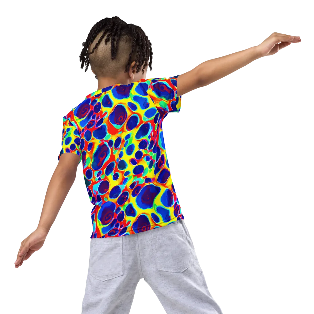 Electric Riverbed on Kids Crew Neck T-Shirt — Back