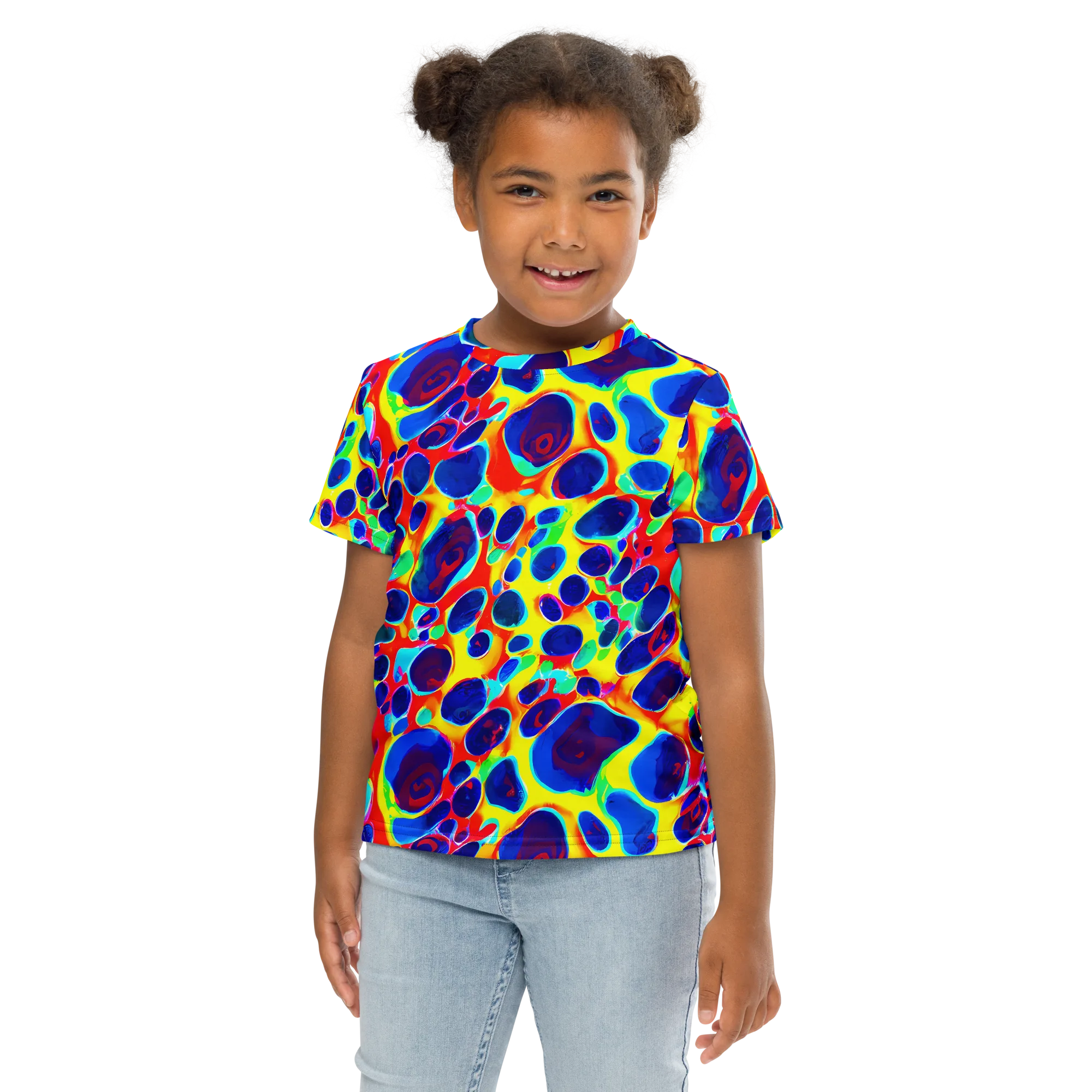 Electric Riverbed on Kids Crew Neck T-Shirt — Front