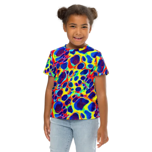 Electric Riverbed on a Kids Crew Neck T-Shirt