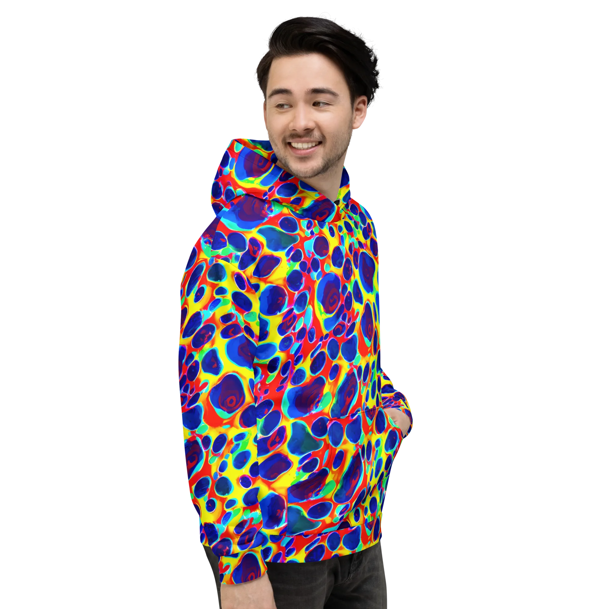 Electric Riverbed on Hoodie — Right