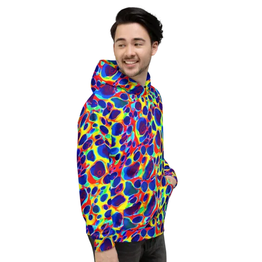Electric Riverbed on a Hoodie