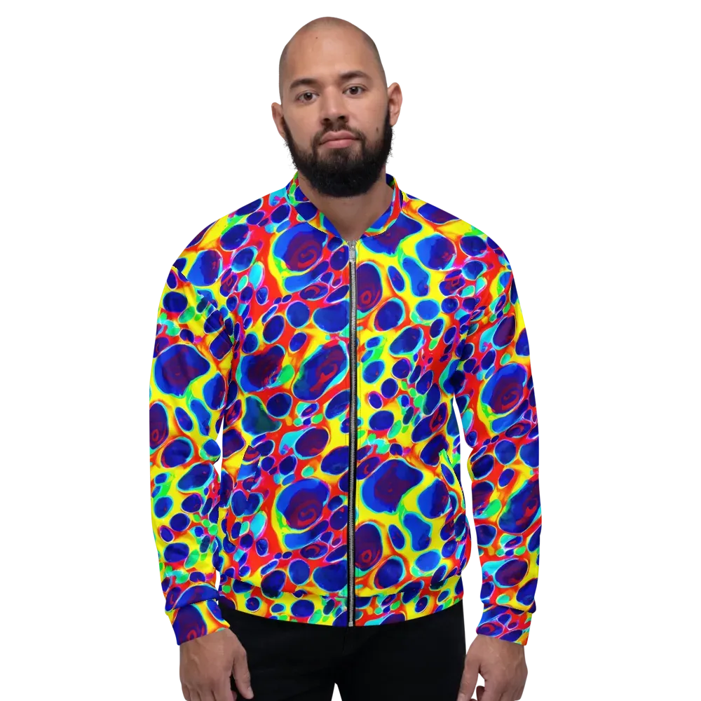 Electric Riverbed on Bomber Jacket — Front