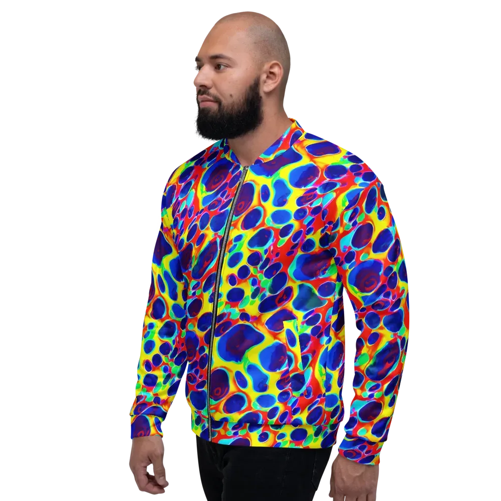 Electric Riverbed on Bomber Jacket — Left