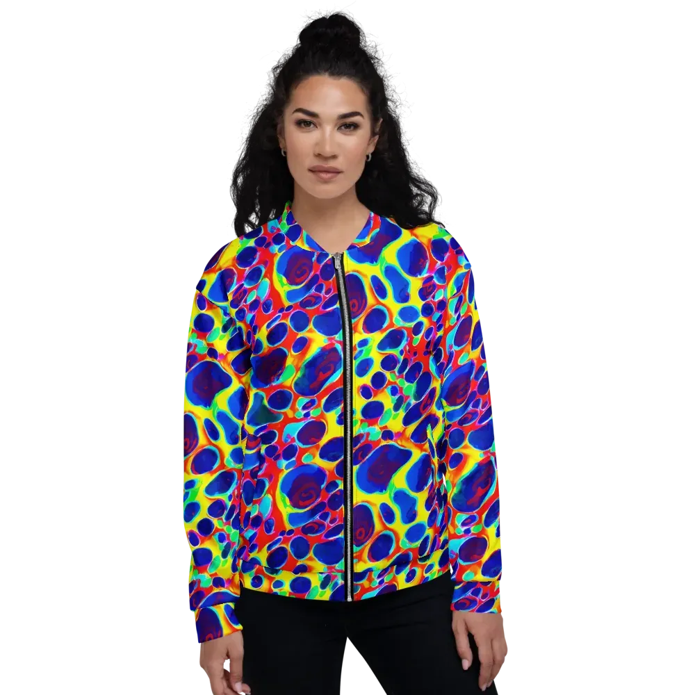 Electric Riverbed on Bomber Jacket — Front