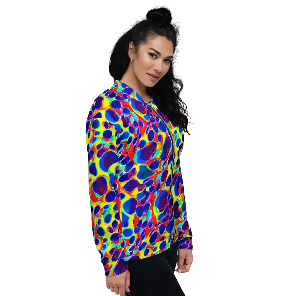 Electric Riverbed on Bomber Jacket — Right
