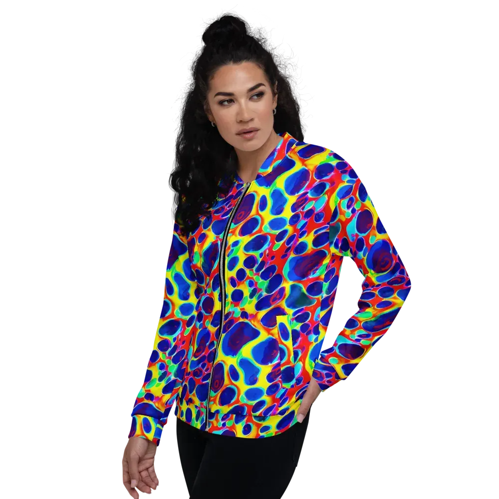 Electric Riverbed on Bomber Jacket — Left