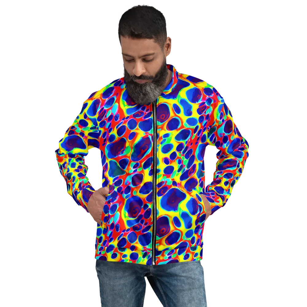 Electric Riverbed on Bomber Jacket — Front