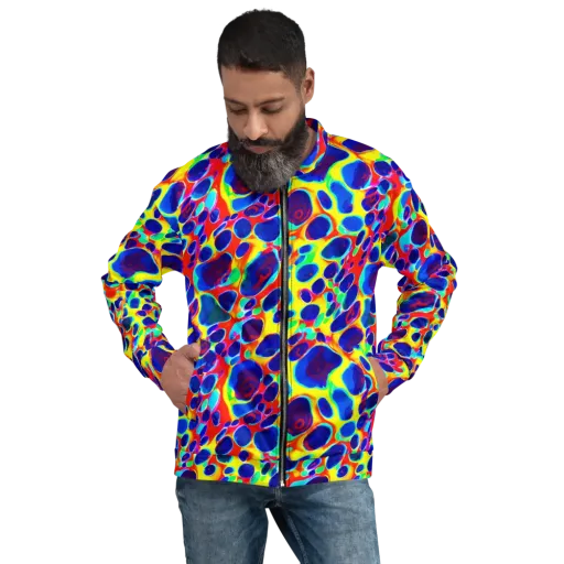 Electric Riverbed on a Bomber Jacket
