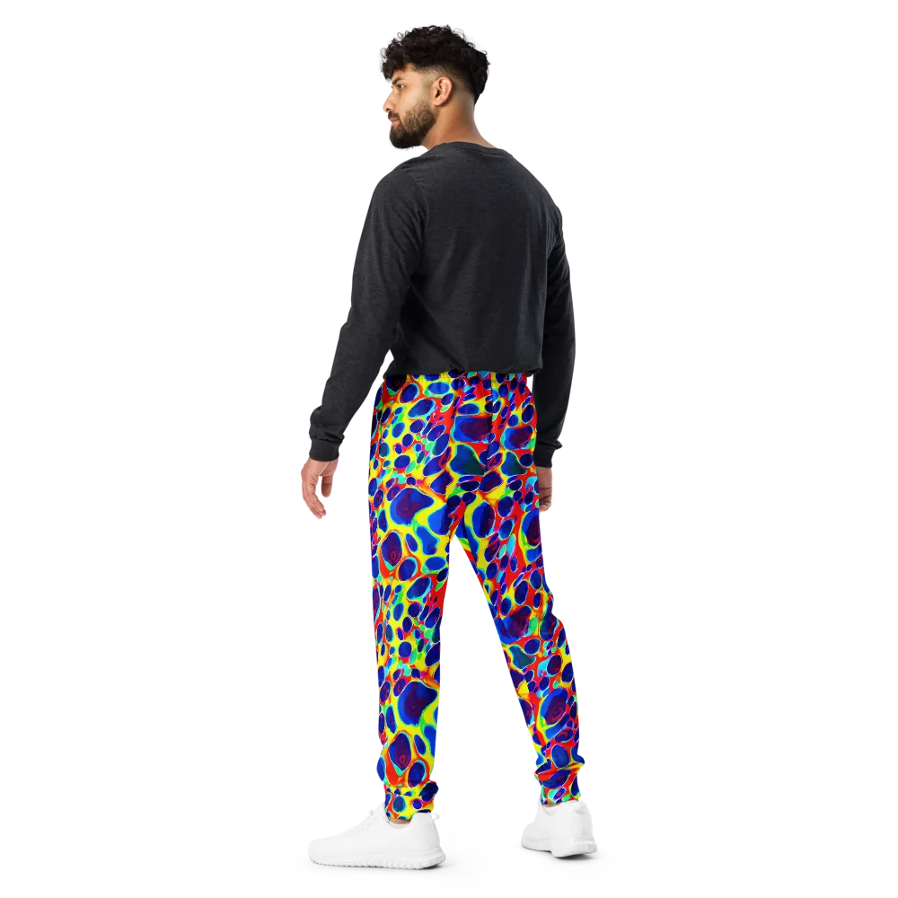 Electric Riverbed on Men's Joggers — Back