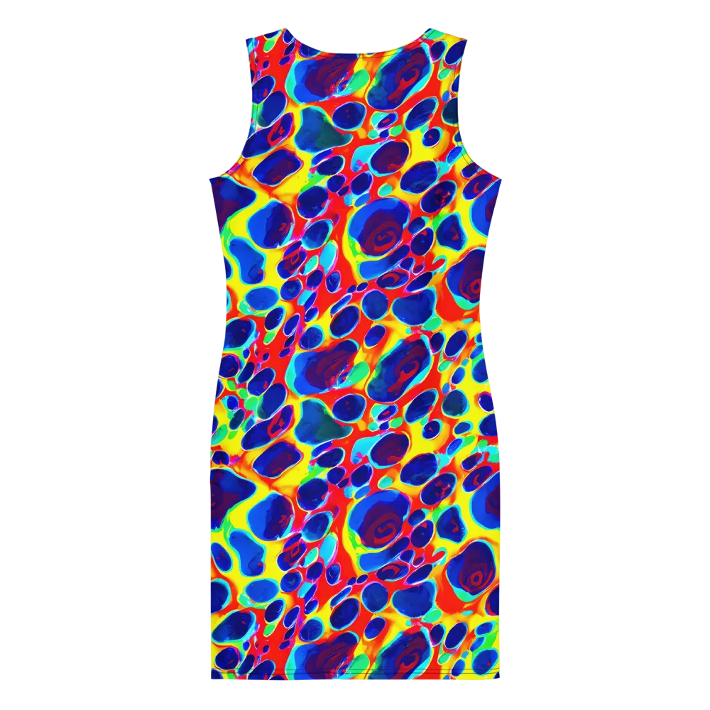 Electric Riverbed on Bodycon Dress — Back