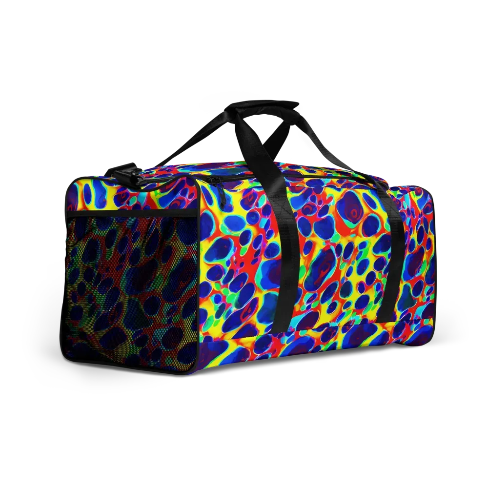 Electric Riverbed on Duffle Bag — Right Front