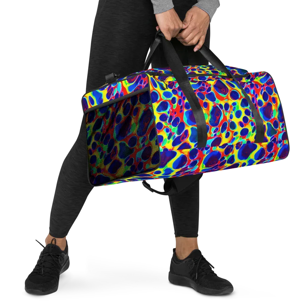 Electric Riverbed on Duffle Bag — Right Front