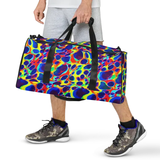 Electric Riverbed on a Duffle Bag