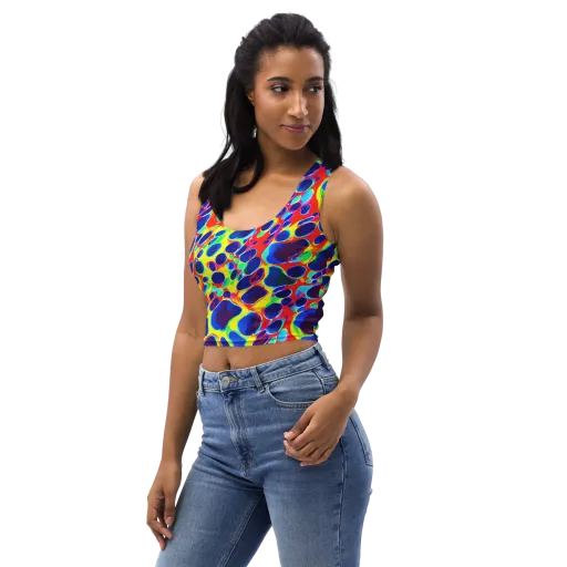 Electric Riverbed on a Crop Top