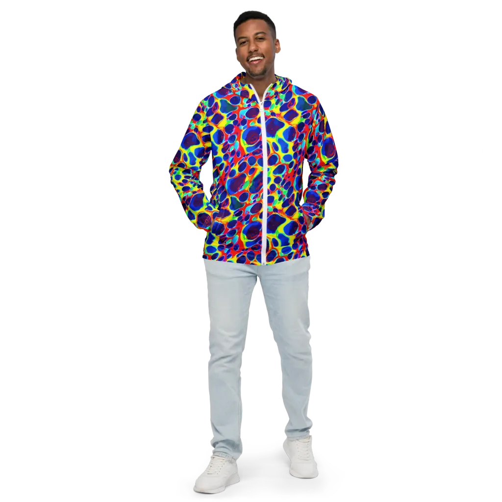 Electric Riverbed on Men's Windbreaker — Front