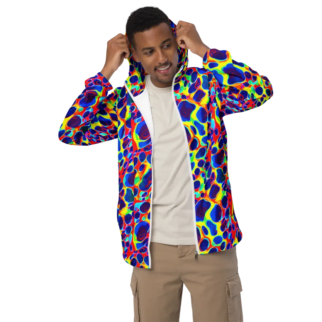 Electric Riverbed on Men's Windbreaker — Front