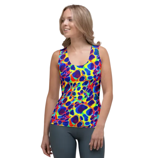 Electric Riverbed on a Women's Tank Top